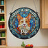 Corgi Memorial Stained Glass Effect Suncatcher